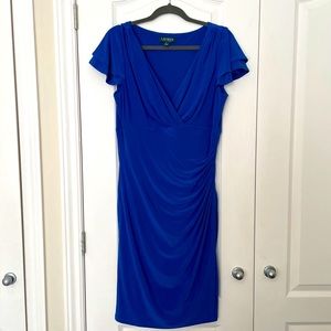 Ralph Lauren sapphire blue dress, size 14